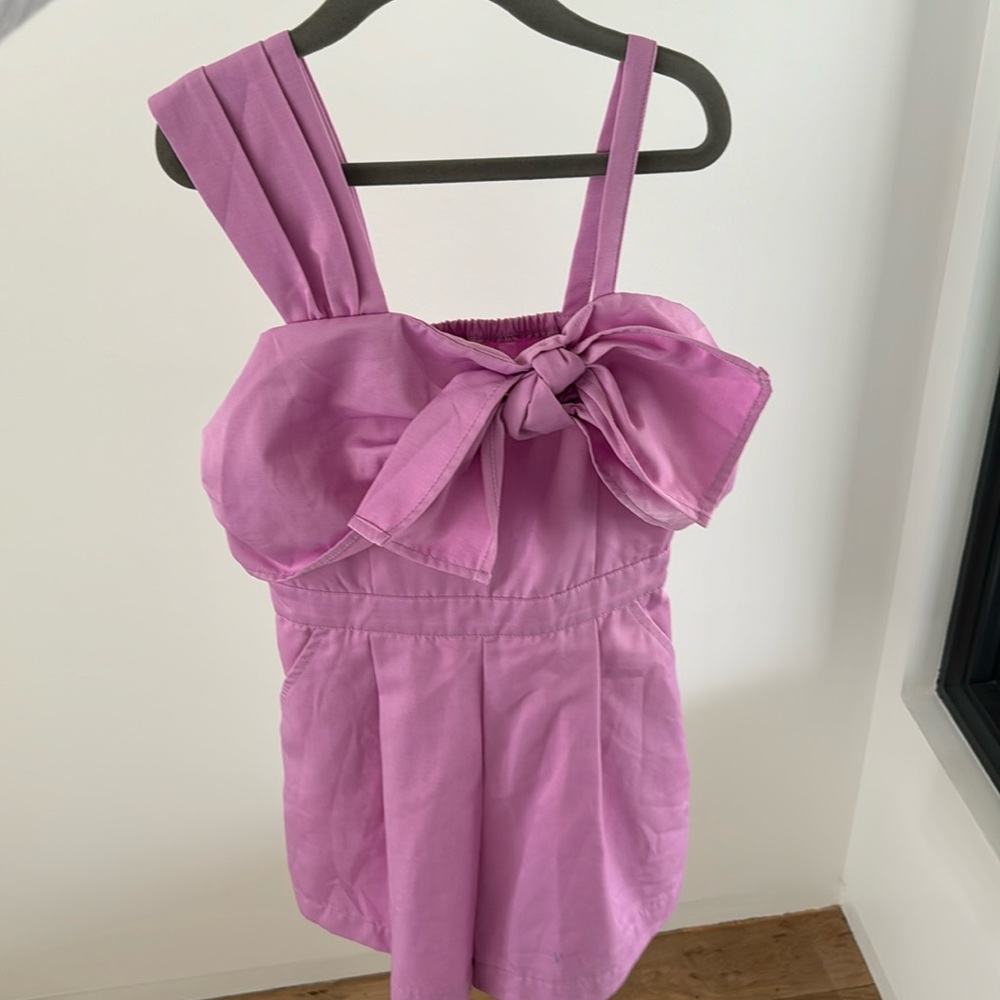 HABITUAL Girl's Off Shoulder Purple  Romper